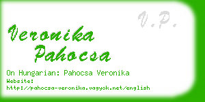 veronika pahocsa business card